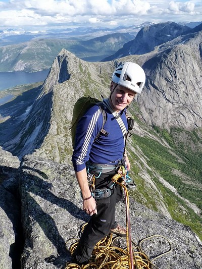 High on the East Ridge of the Kuglhornet, Narvik region, Norway.  © David Smith