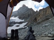 Studying the route whilst acclimatising, Hornli Ridge, Matterhorn