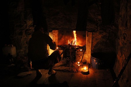 Fire starter, Tarf Hotel (bothy in Atholl). Nearly one month in.  © kwoods