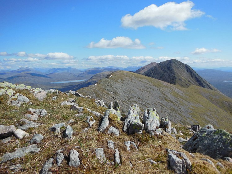 Looking north-east along the ridge of Buachaille Etive Mor from Stob na Broige  © Rosie Robson