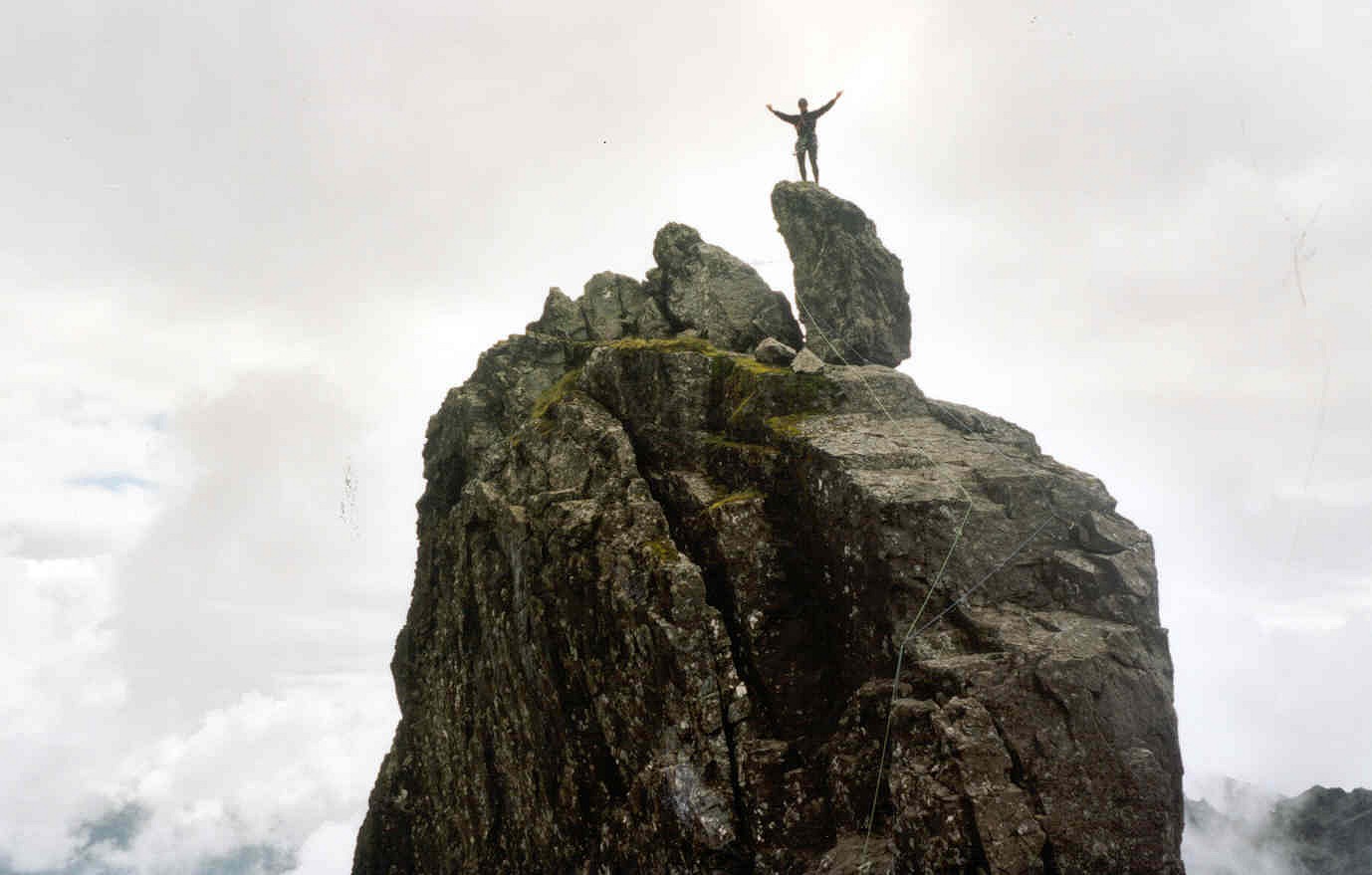 Munro Bagging on Skye - atop the In Pin on the Cuillin Ridge  © Dave Collier