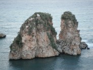 Scopello Sea Stacks - Scoped Out on left stack to starting to right of corner.