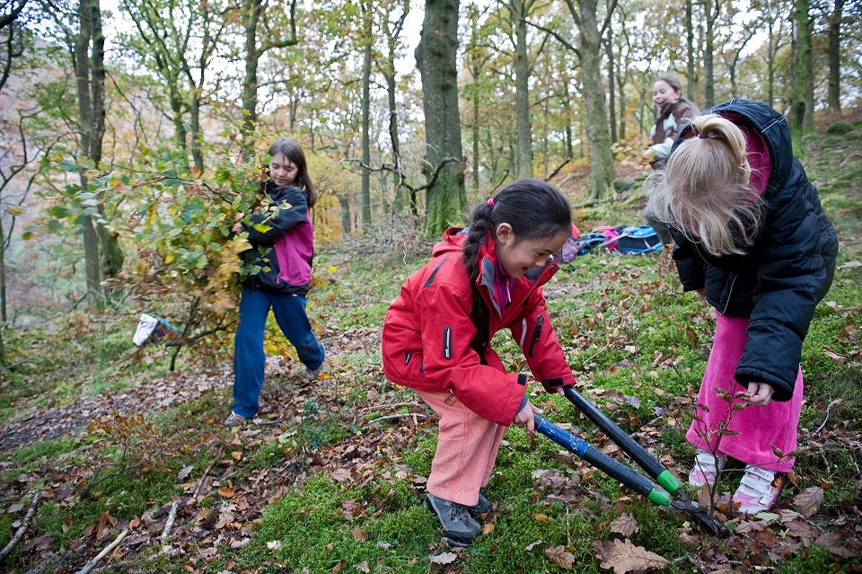 Kids on last Year's Fell Care Day at Windermere   © LDNPA