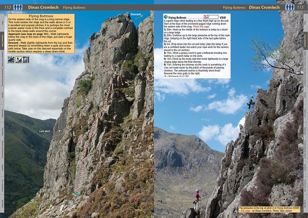 North Wales Climbs - example page 2  © Rockfax