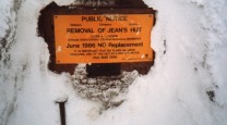 Jean's Hut removal notice - Winter 1986