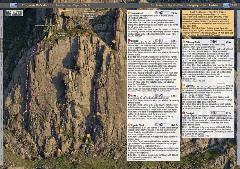 North Wales Climbs - example page 3  © Rockfax