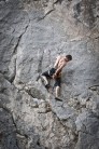Allan Evans climbing 6b+ in El Chorro