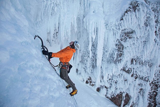Andy Cave in action in perfect Scottish conditions in the new film Distilled - name that route!  © Hotaches