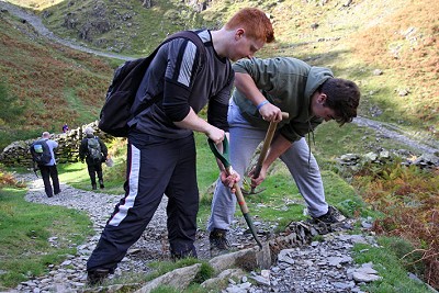 Volunteers on the recent Borrowdale Fell Care Day  © Vivienne Crow