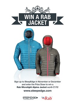 Win a Rab Jacket with SteepEdge  © SteepEdge