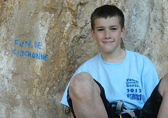 Kalymnos 8a at 13 years old  © Rory Cargill