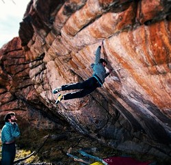 Daniel Woods on Defying Gravity, ~8C, Thunder Ridge, CO  © Cameron Maier/Daniel Woods (Instagram)