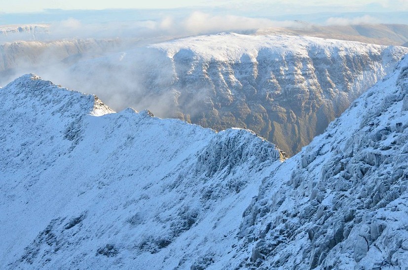 Striding Edge from the east face of Helvellyn  © Si Withington