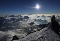 Clouds bubble in the East, from the Summit of the Zumsteinspitze (4,563 m)