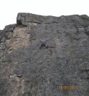 camouflaged climber at horseshoe