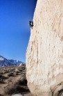 high up on the southwest arete of grandma peabody in the buttermilks. bishop, california