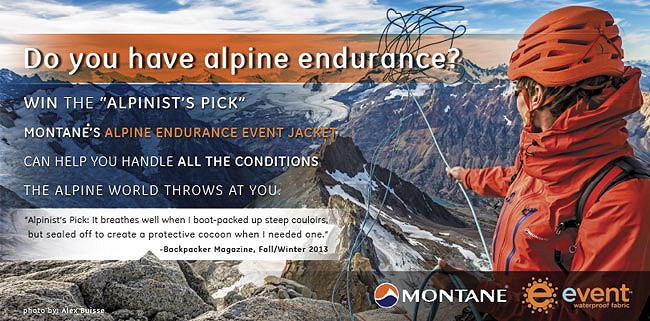COMPETITION: Win a MONTANE® Alpine Endurance eVent® Jacket