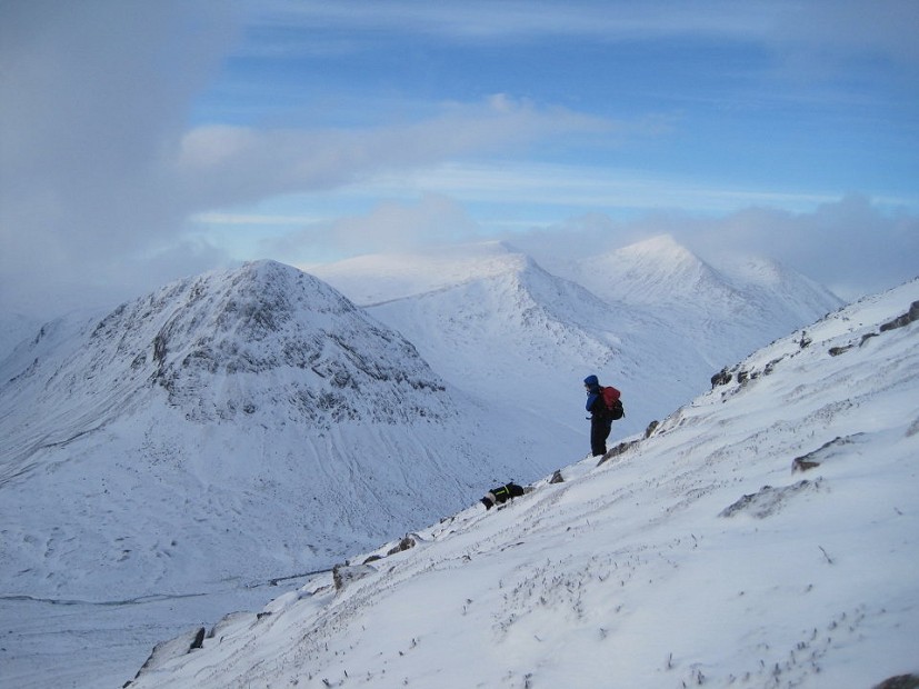 Descending from Carn a' Mhaim with Devil's Point and Cairn Toul in the distance  © Ed Poulter