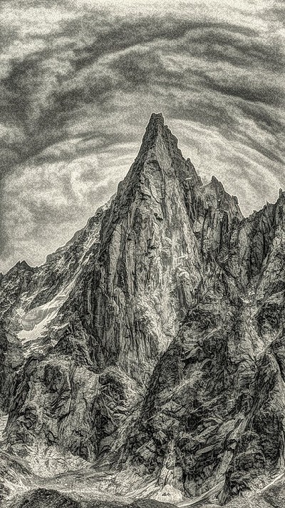West Face of the Dru, from Le Signal  © Moving Mountains 2013
