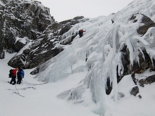 The first ice pitch to get onto The Resurrection  © ian stewart