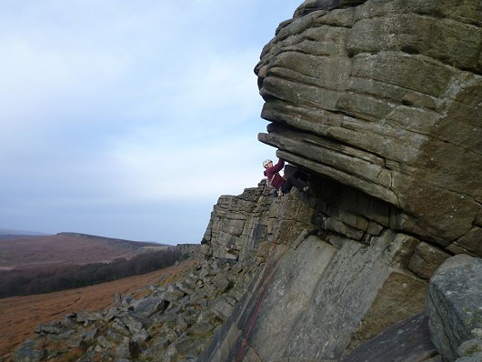 Flying Buttress Direct on a cold winter day.  © JakeWShaw