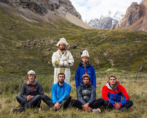 The whole expedition team in basecamp - Photo by Harry Bloxham  © George Cave