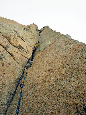 A full range of crack sizes on this beautiful granite route  © Dave Gladwin Collection
