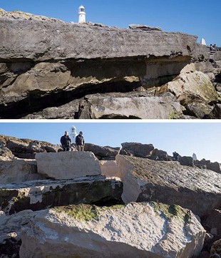 One of the new bouldering areas affected by the winter storms  © Ben Stokes