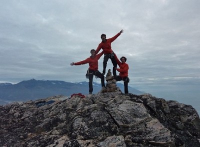 2013 Oxford West Greenland Expedition: The summit of the NW peak of Uummannaq Mountain  © Tom Codrington