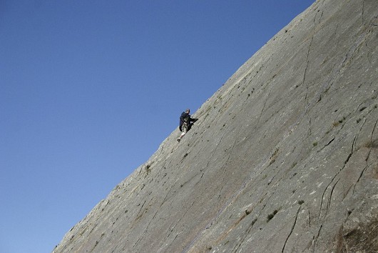 Climbing up the easy slab of Little Tryfan  © purplemonkeyelephant