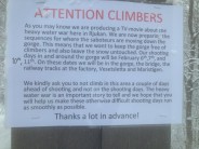 Upper Gorge Notice