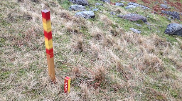 Marker posts in the Llanberis Pass  © Mark Reeves