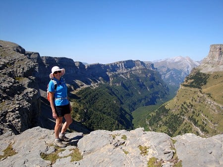 Standing on the rim of the Ordesa Valley  © Hike Pyrenees Ltd