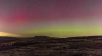 Northern Lights over Burbage Valley