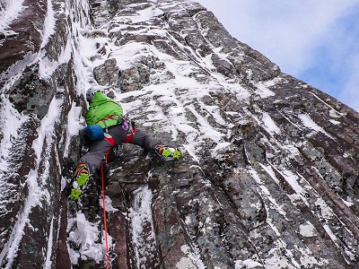 Starting up Central Grooves VII, 7 Stob Coire Nan Lochan  © Paul Teare