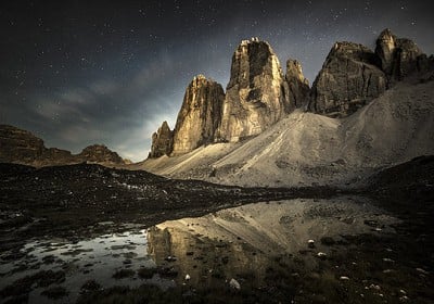The Tre Cime di Lavaredo by night  © James Rushforth