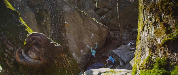 Alex Puccio on Walker on earth, 8A, Chironico, Switzerland  © Chuck Fryberger FIlms