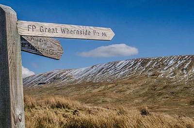 Great Whernside signpost  © UWFRA