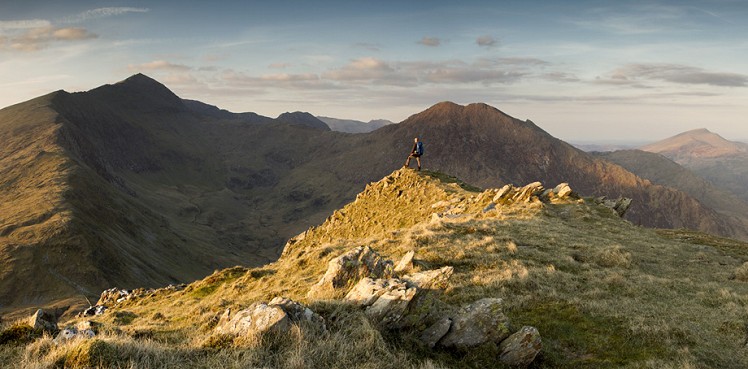 Nick Livesey in the evening light on Yr Aran © Nicholas Livesey  © Nicholas Livesey
