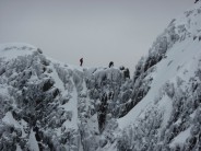 Climbers crossing Tower Gap - photo taken from Comb Gully