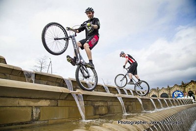 ShAFF 2014 - There was a great mix of outdoor users including these bikes on the fountains  © Jake Thompson