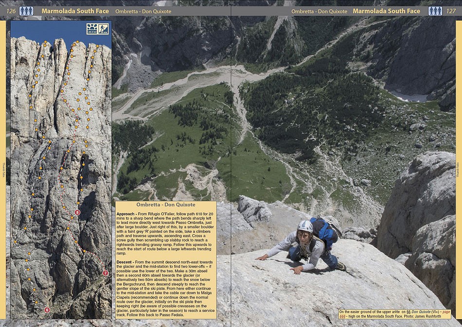 Rockfax Dolomites - example page 1  © Rockfax