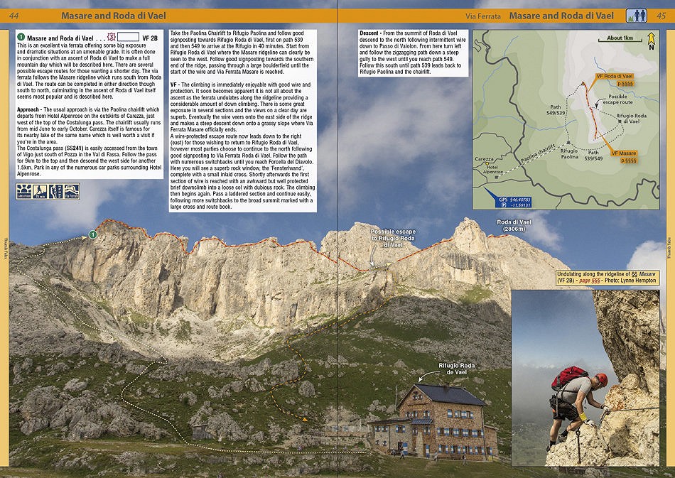 Rockfax Dolomites - example page 3  © Rockfax