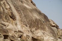 Holdless granite slab in the desert near Riyadh, Saudi Arabia
