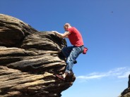 Me bouldering at birchen.
