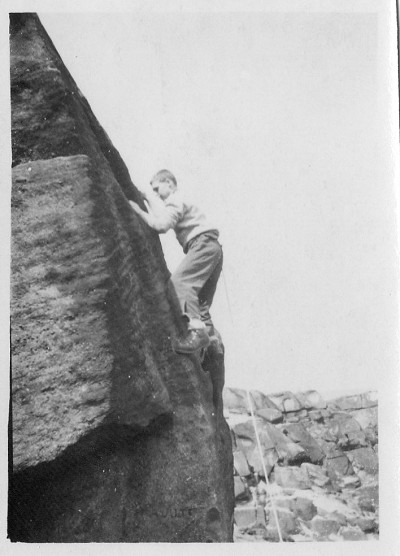 1959, Yorkshire Dif, climber Roger Mackintosh  © macfoot