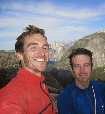 Dan and Caff happy after a team-free ascent of El Nino, 5.13c/8a+, El Capitan  © Dan McManus