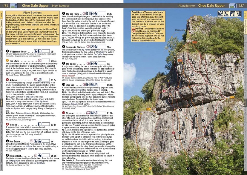 Rockfax guidebook page for Sirplum  © Rockfax