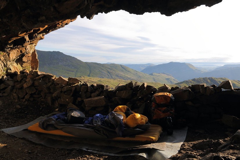 Making use of natural shelter in the Lakes  © Dan Bailey