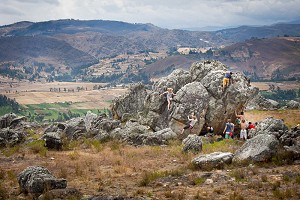 Cajamarca, Peru: Playing on the boulders  © Hot Rock